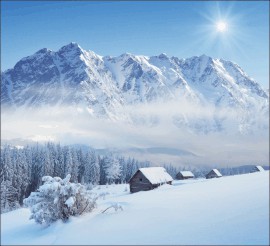 Winterlandschap Tuindoek