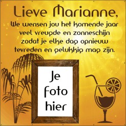 Zonnige felicitatie Spandoek